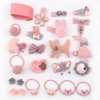 Princess Hair Clips Set – 24 Piece Crown Hairpins for Kids
