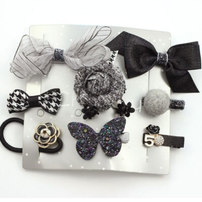 Baby Headwear Gift Set – Cloth Hairpin BB Clips, Christmas Gift Box