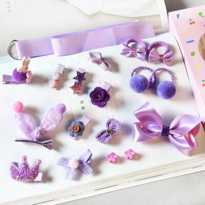 Girls Hair Accessories Set – 18 Piece Bundle (7 Colors)